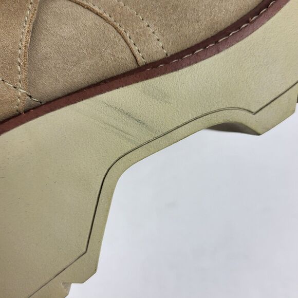 Blondo Giovanni Waterproof Platform Ankle Boots Beige Size 9M - Picture 10 of 15